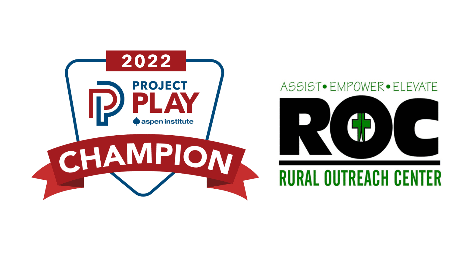 Project Play 2022 Champion logo next to the ROC logo