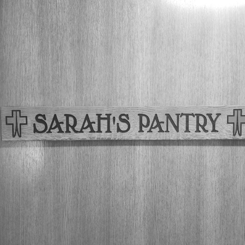 Sarah's Pantry sign