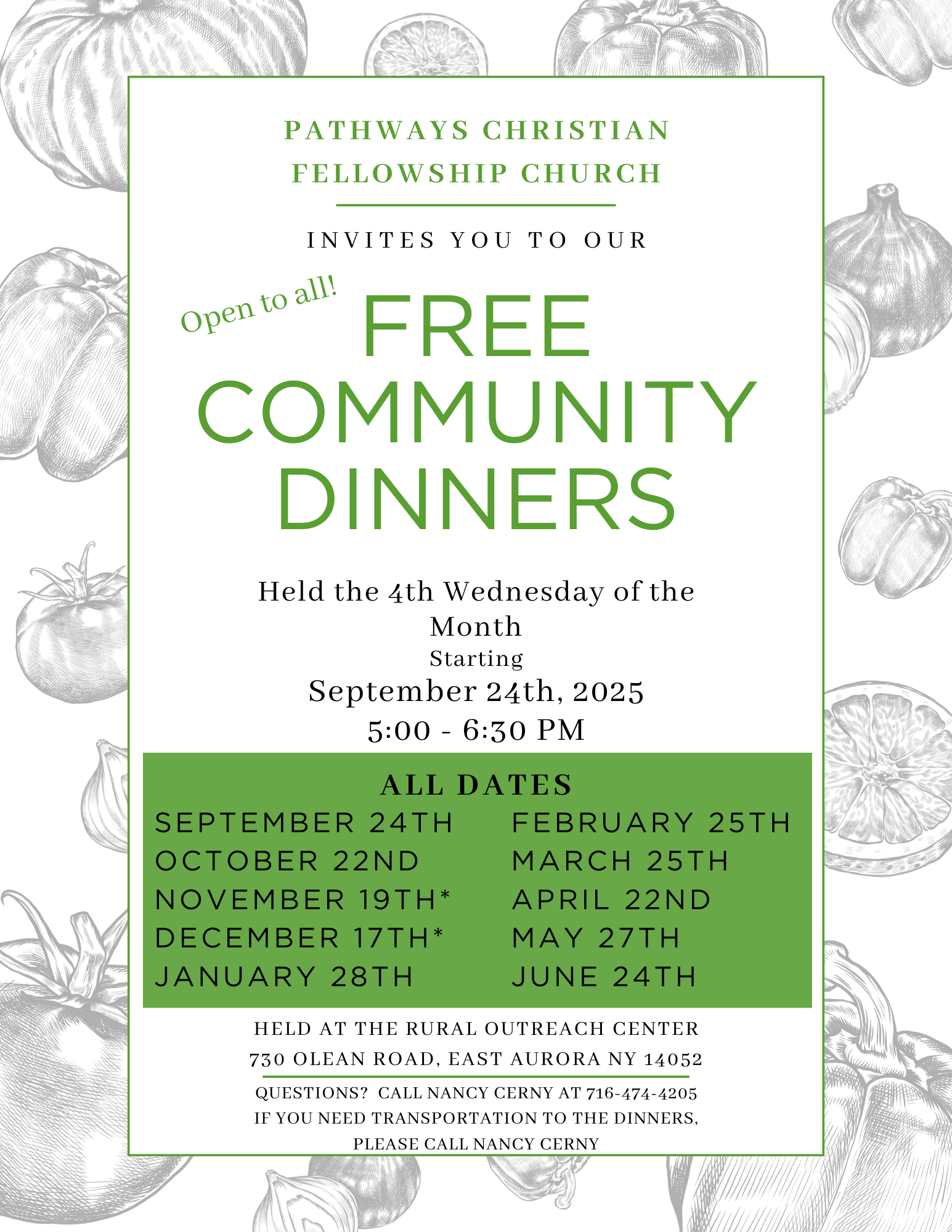 Pathways Free Community Dinner