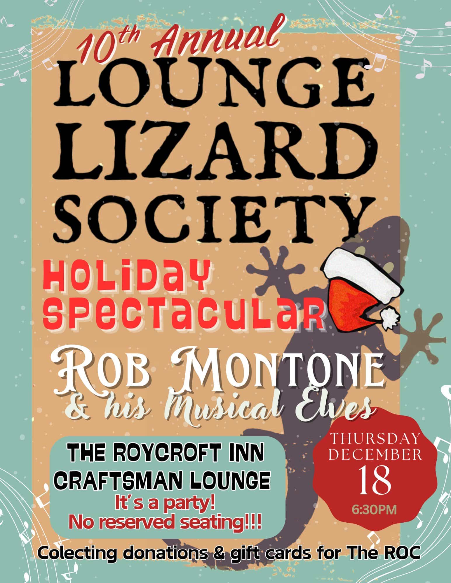 10th Annual Lounge Lizard Society Holiday Spectacular & Fundraiser